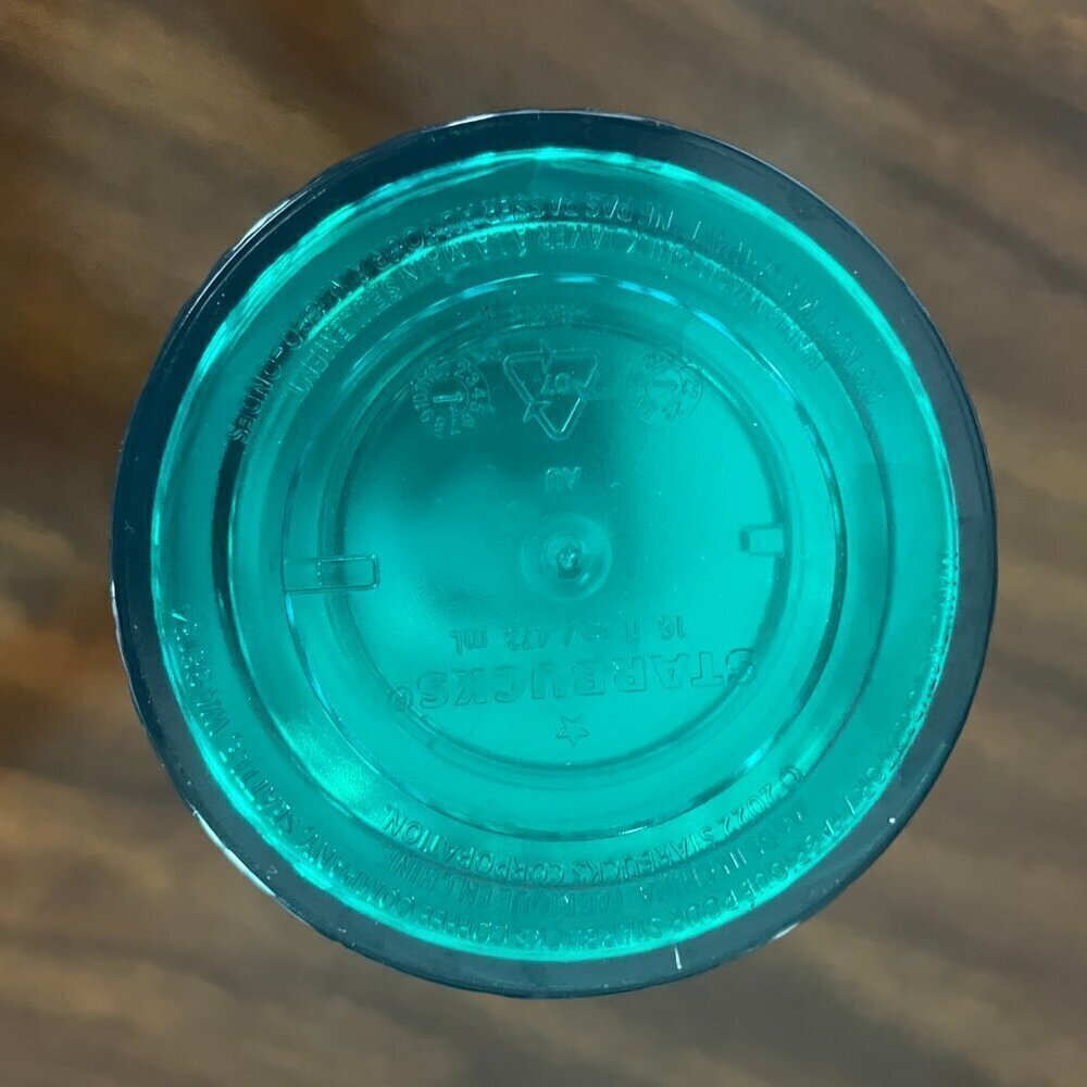 Starbucks Tumbler 16oz Green 2022 Twist Lid Plastic 9" Tall - Picture 6 of 7